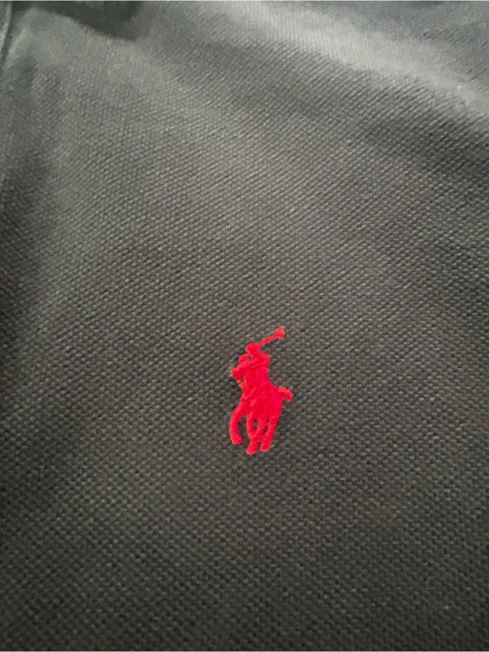 Ralph Lauren Black Polo Shirt with Red Pony Logo